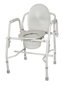 Drop Arm Commode Deluxe-KD Steel