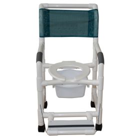 Shower Chair PVC Deluxe w/Folding Footrest & Sq. Pail