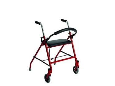 Rollator  Push Down Brake  Red