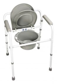 Folding Commode  3in1  Steel Case/4  Lumex