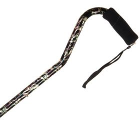 Offset Handle Aluminum Cane Color Black Camo     (Each)