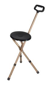 Cane Seat Adjustable w/Nylon Handle  Bronze Folding