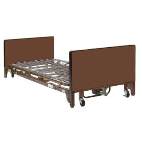 Full Electric Bed Pkg w/Half Rails & Fibercore Mattress