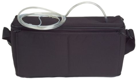 Oxygen Cylinder Shoulder Bag w/Zippered Pocket Horizontal