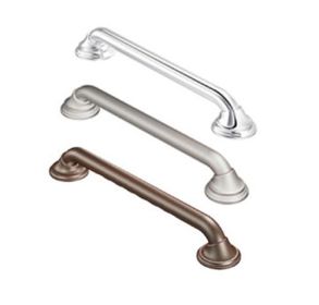 Moen Ultima Grab Bar  16  Brushed Nickel  w/Curl Grip