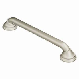 Moen Ultima Grab Bar  18  Brushed Nickel  w/Curl Grip