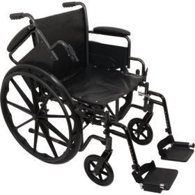 K2 Wheelchair 18 x16   Removbl Desk Arms Swing Away Footrests