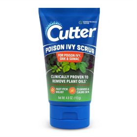 Cutter First Aid Poison Ivy Scrub for Itch Relief, 4 oz