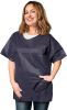 Disposable Shirts Medium, Dark Blue Polypropylene Scrub Shirts 200 Pack, Breathable Nurse Scrubs Shirt 55 GSM, Lightweight Medical Uniforms Shirts wit