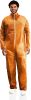 Hazmat Suits Disposable Coveralls X-Large. Pack of 5 Orange Non Hooded Coveralls for Men and Women. Polypropylene Polyethylene 40 GSM Paint Suit Cover