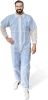 Disposable Coverall. White Hazmat Suit 3X-Large. 30 gsm Polypropylene Paint Suit Disposable Protective Suit with Zipper Front Entry; Elastic Wrists; E