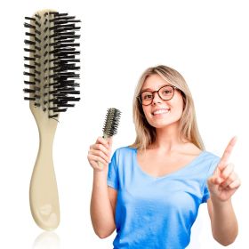 Plastic Hairbrush 7.25". Pack of 288 Adult Styling Hairbrushes. Salon Hair Brushes with Nylon Tuft Bristles. Ergonomic Design; Long Bristles for All H