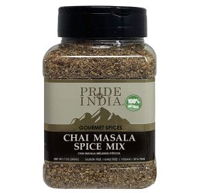 Pride of India – Chai Masala Mulling Spice Mix – Gourmet Spice Mix for Teas & Coffee – Caffeine Free – Authentic Mulling Spice Blend – Vegan & Gluten-