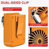 8000mAh Waist Clip Fan & Neck Fan 2 in 1, Portable Rechargeable Clip on Fan with 3 Speeds, Battery Operated Powerful Cooling Shirt Fan & Belt Fan for