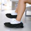 Black Polypropylene Shoe Covers for Indoors. Pack of 100 Disposable Shoe Covers 15.75"x6" with Secure Elastic and Seamless Bottom. Large 15 3/4 x 6 Sh