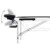 3-Zone Foldable Massage Table Aluminum Black and White