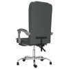 Massage Reclining Office Chair Dark Gray Fabric