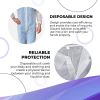 Disposable Coverall. White Hazmat Suit 3X-Large. 30 gsm Polypropylene Paint Suit Disposable Protective Suit with Zipper Front Entry; Elastic Wrists; E