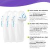 Disposable Gown X-Large. White Isolation Gown. 50 gsm Microporous Surgical Gowns with Tie Back Closure and Elastic Wrists. Unisex Medical Gowns; Adult