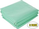 Pack of 2 Quilted Reusable Underpads Green 18 x 24 Washable and Reusable Incontinence Bed Underpads Heavyweight 55/45 Polyester Cotton Knitted Vinyl B