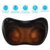 Back Neck Massage Pillow Kneading Massager In-Car Thermotherapy Massage Pillow w/ Car Charger US Plug