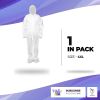 Hazmat Suit Disposable Coverall 4X-Large. White Painters Suit for Men and Women. Paint Suit 30gm/m2 Polypropylene Protective Suit with Attached Hood;