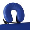 Blue Foldable Massage Table 3 Zones with Wooden Frame