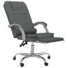 Massage Reclining Office Chair Dark Gray Fabric