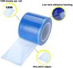 Adhesive Barrier Film 4" x 6". Pack of 14400 Blue Disposable Tapes (1200 Sheets per roll). Protective Film Barrier in Dispenser Box Plastic Wrap Cover