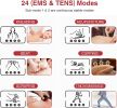 TENKER EMS TENS Unit Muscle Stimulator, 24 Modes Dual Channel Electronic Pulse Massager for Pain Relief/Management & Muscle Strength Rechargeable TENS