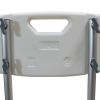 Medical Bathroom Safety Shower Tub Aluminium Alloy Bath Chair Seat Bench with Removable Back White YF