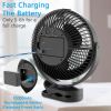 10000mAh Battery Operated Misting Fan with Clip, 8-Inch Mist Fan for Desk, Detachable Battery, 3 Speeds, 2 Mist Modes with 200ml Tank, 48 Hours Workin