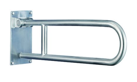 Flip-Up Grab Bar  Peened Stainless Steel  Std