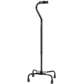 Quad Cane  Large Base  Black 300 LB Weight Capacity