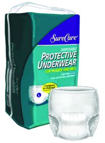 Underwear Disposable Large 44 -54  (4 Bxs/18) Total 72/cs