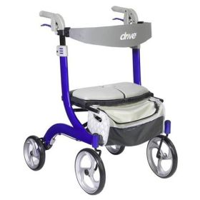 Nitro DLX Rollator Firm Foam Seat  Blue Frame