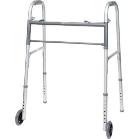 Bariatric 2-Button Walker w/ 5  Wheels  2/CS