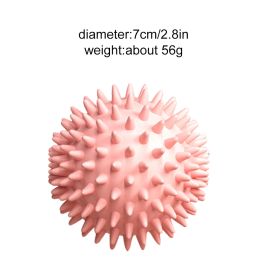 Mini Portable Fitness Foot Massage Ball; Deep Muscle Relaxation Fascia Ball (Color: Pink-2.8in/7cm)