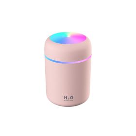 1pc Mini Air Humidifier 300ml; USB Desktop Humidifier; Ultrasonic Aromatherapy Essential Oil Diffuser; Ultra Quiet; Suitable For Car; Bedroom; Office (Color: Pink)