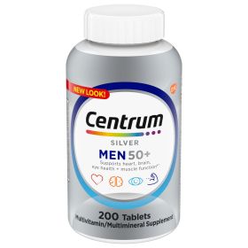 Centrum Silver Multivitamin for Men; Multivitamin/Multimineral Supplement; 200 Count (Brand: Centrum)