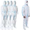 Disposable Coverall 3X-Large. White Paint Suit 50gsm Microporous Protective Suits with Zipper Front; Elastic Wrists; Attached Hood; Boots. Unisex Disp