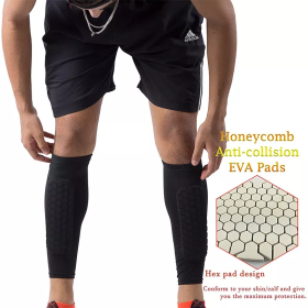 Honeycomb Shin Protection sleeve (Color: Black, size: M)