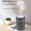 1pc Mini Air Humidifier 300ml; USB Desktop Humidifier; Ultrasonic Aromatherapy Essential Oil Diffuser; Ultra Quiet; Suitable For Car; Bedroom; Office