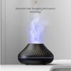 Newest RGB Flame Aroma Diffuser 130Ml 3d Colorful Flame Humidifier Fire Volcano Diffuser Flame