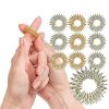 20pcs Spiky Sensory Finger Massage Ring Relax Finger Massager Decompression Multicolor Relieve Stress Spring Massage Rings