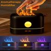 3D Flame Humidifier, Portable Silent Aromatherapy Essential Oil Diffuser With Flame Night Light For Home, Office, Kids Bedroom 250ml Cool Mist Humidif