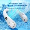 USB Portable Hanging Neck Fan Cooling Air Cooler Wearable Neck Air Conditioner